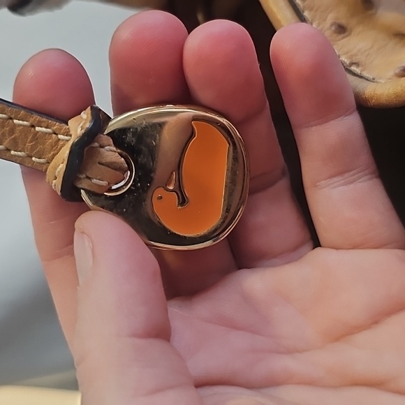 Dooney And Bourke Tan Leather Drawstring Bucket Bag - Picture 7 of 9